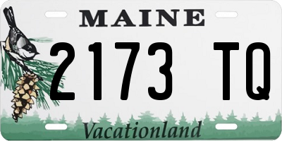 ME license plate 2173TQ