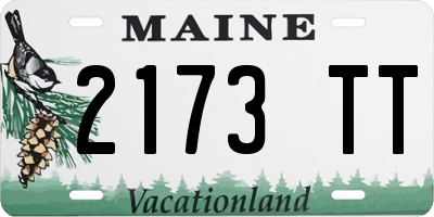 ME license plate 2173TT