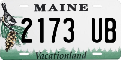 ME license plate 2173UB