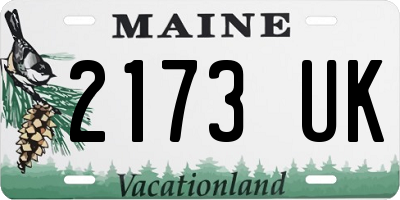 ME license plate 2173UK