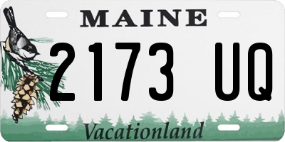 ME license plate 2173UQ