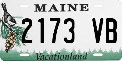 ME license plate 2173VB