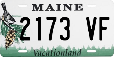 ME license plate 2173VF