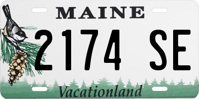 ME license plate 2174SE