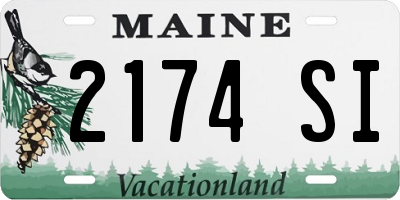 ME license plate 2174SI