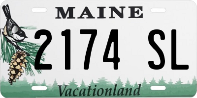 ME license plate 2174SL