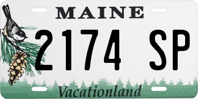 ME license plate 2174SP