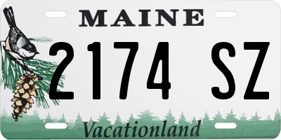 ME license plate 2174SZ