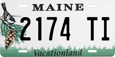 ME license plate 2174TI
