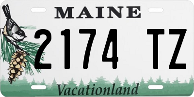 ME license plate 2174TZ