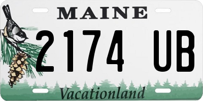 ME license plate 2174UB