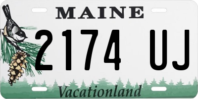 ME license plate 2174UJ