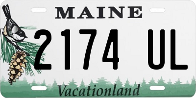 ME license plate 2174UL