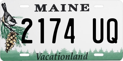 ME license plate 2174UQ