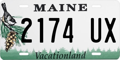 ME license plate 2174UX