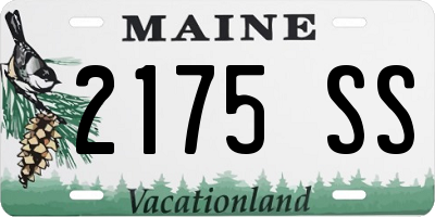 ME license plate 2175SS