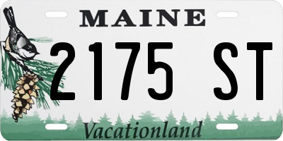 ME license plate 2175ST