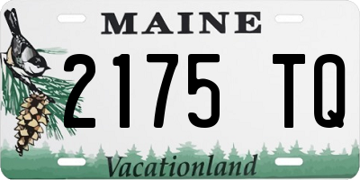 ME license plate 2175TQ