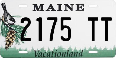 ME license plate 2175TT