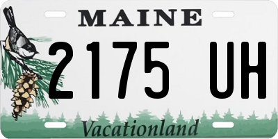 ME license plate 2175UH