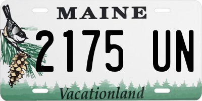ME license plate 2175UN