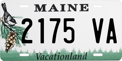 ME license plate 2175VA