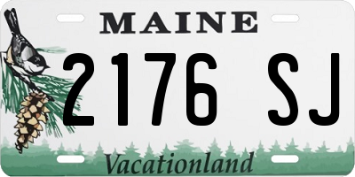 ME license plate 2176SJ