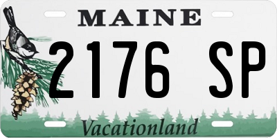 ME license plate 2176SP