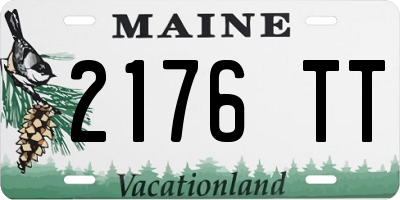 ME license plate 2176TT