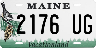 ME license plate 2176UG