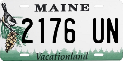 ME license plate 2176UN