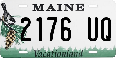 ME license plate 2176UQ