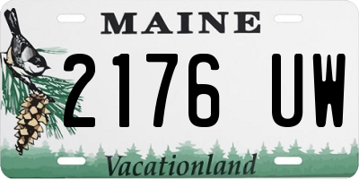 ME license plate 2176UW