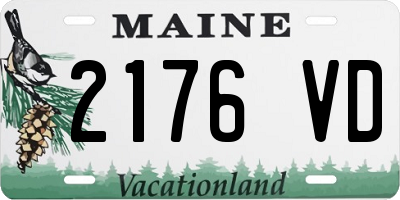 ME license plate 2176VD