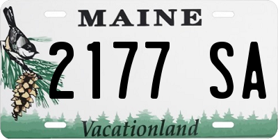 ME license plate 2177SA