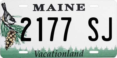 ME license plate 2177SJ