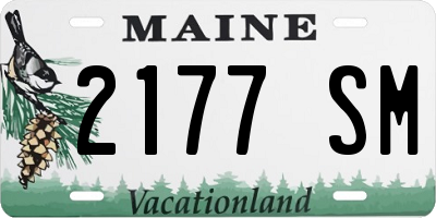 ME license plate 2177SM