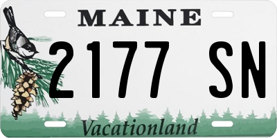 ME license plate 2177SN