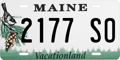 ME license plate 2177SO
