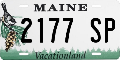 ME license plate 2177SP