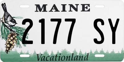 ME license plate 2177SY