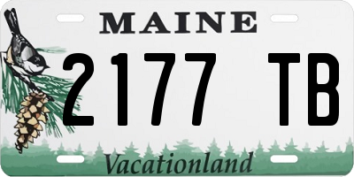 ME license plate 2177TB