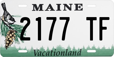 ME license plate 2177TF