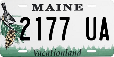 ME license plate 2177UA