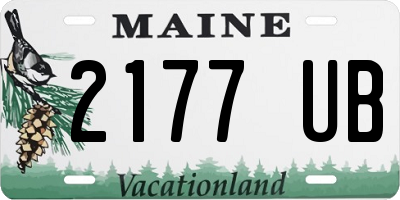 ME license plate 2177UB