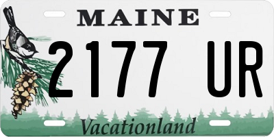 ME license plate 2177UR