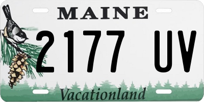 ME license plate 2177UV