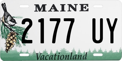 ME license plate 2177UY