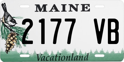 ME license plate 2177VB