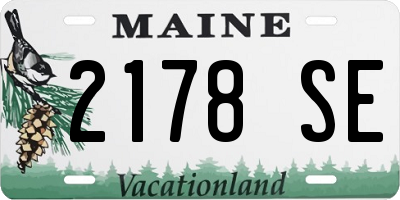 ME license plate 2178SE